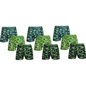 9 PACK Boxershort Heren | Katoen | Maat XXL | Print | Amsterdam | Wiet Cannabis | Ondergoed Heren | Onderbroeken Heren |