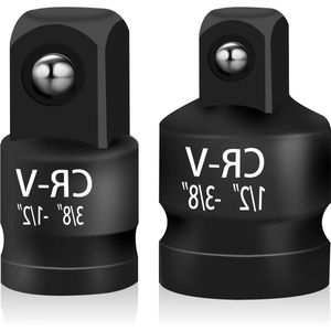 Adapterset dopsleuteladapter slagmoeradapter - 2 stuks - 3/8"" op 1/2"" 1/2"" op 3/8