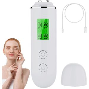 Huidhydratatietester - professionele draagbare digitale hoornmeter voor het gezicht, vochtanalysator, meter, multifunctioneel hydratatietest en trackingapparaat voor huidverzorging met lcd-scherm
