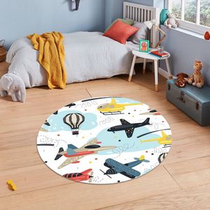 Vloerkleed Kinderkamer - Speelkleed Baby - Speelmat - Speeltapijt - Tapijt voor Kinderkamer - 120*120 cm - Vloerkleed Rond