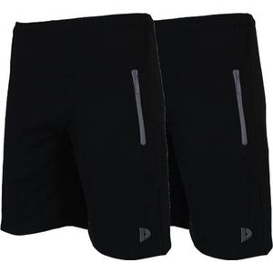 2-Pack Donnay Joggingshort (Nick) - Sportshort - Heren - Black (010) - maat S