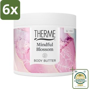 Therme - Mindful Blossom - Bodybutter - Hydraterend - Verzorgend - 225gr - Voordeelverpakking - 6 stuks - Verzorging - Bloesemgeur