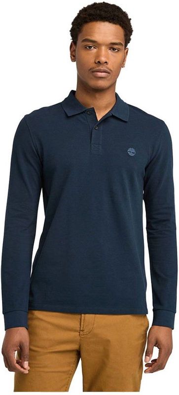 Timberland - Millers River Pique - Poloshirt - Lange Mouw - Biologisch Katoen