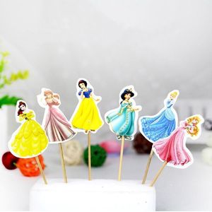 Disney Princessen - 24 stuks - cocktail prikkers - cupcake - verjaardag