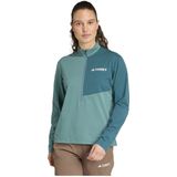 Adidas - Terrex - T-shirt - Groen - Half Rits - Lange Mouw