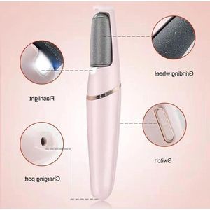 Elektrische voetvijl voor harde huidverwijdering - oplaadbaar en speciale vorm voor de hiel .