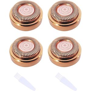 Gezichts Epilator Vervangkoppen met Reinigingsborstels - 4 Stuks voor Pijnloze Haarverwijdering