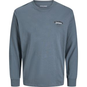 JACK&JONES - JJYUKI TEE LS CREW NECK PLS - Grijs - Lange Mouwen Shirt