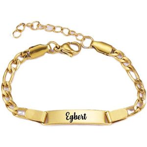 Baby/Kinder Armbandje Met Naam | Goud | RVS | Egbert