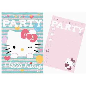 Hello Kitty Uitnodigingen Met Enveloppen - Uitnodigingskaarten - Party - 10x 15 cm - 5 Stuks