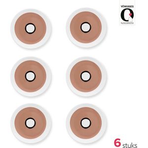 vtwonen Circles Petit Four Bordjes - Gebaksborden - 12cm - Roze - Set van 6