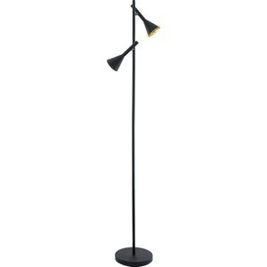 EGLO Cortaderas Vloerlamp - 144.5cm - GU10 - Zwart/Goud