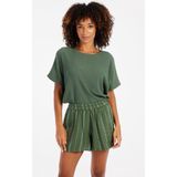 Protest Prtlouas – T shirt Dames – Korte mouwen – Ronde hals – Loose fit – Veggie Green