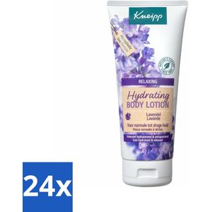 24 x Kneipp - Body lotion - Relaxing - Lavendel - Bloemige geur - 200 ml - Lichaamslotion - Ontspannende Lotion - Lavendel - Hydraterende Lotion - Huidverzorging