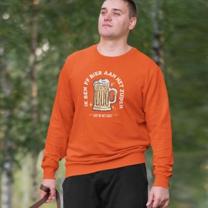 Koningsdag Trui Ik Ben FF Bier Aan Het Zuipen - MAAT XXL - Uniseks Fit - Oranje Feestkleding