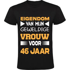 Grappig 46 jarig huwelijks jubileum Heren T-shirt - getrouwd - trouwdag - huwelijk