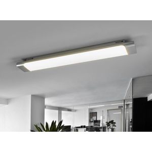 Arcchio - LED plafondlamp - 1licht - Polycarbonaat, aluminium - H: 4.6 cm - wit, zilver - Inclusief lichtbron