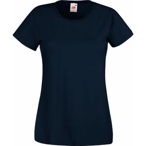 Fruit Of The Loom Dames / Vrouwen Damens-Fit Valueweight T-shirt met korte mouwen (Diep Marine)