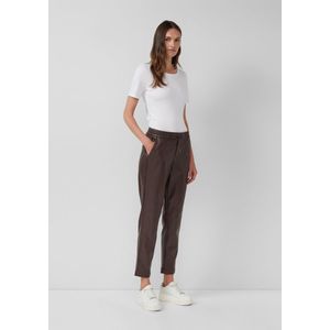 s.Oliver - 7/8 Broek - Imitatieleer - Relaxte Pasvorm - Capri Broeken