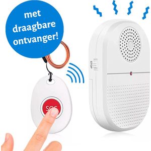Alarmknop - SOS knop voor Senioren - Draagbaar Model - Senioren Alarm - Personenalarmering - Paniekknop - Persoonlijke Alarmen - Alarmknop Voor Ouderen en Hulpbehoevenden - Noodknop - Noodoproepknop