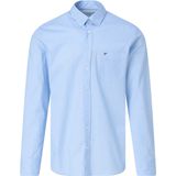 Campbell regular casual overhemd blauw