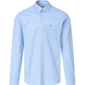 Campbell regular casual overhemd blauw