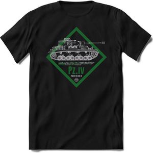T-Shirtknaller T-Shirt|PZ-4 Leger tank|Heren / Dames Kleding shirt|Kleur zwart|Maat XL