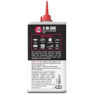 3-in-1 Druppelolie 200 ml - Smeren, Reinigen en Roest Preventie