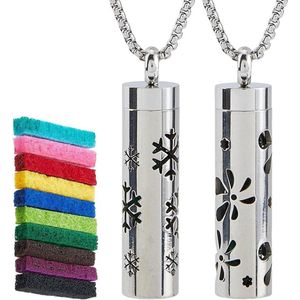 Stijlen Etherische Olie Kettingen Parfum Hanger Kettingen met 20 Pads Diffuser Halsketting Aromatherapie Hanger Etherische Olie - Set van 2