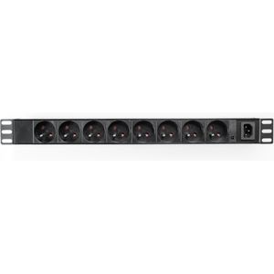 PDU 19"" 8 stopcontacten penaarde met C14 ingang- stekkerdoos BelgieThe Linq - rack bevestiging - muur bevestiging