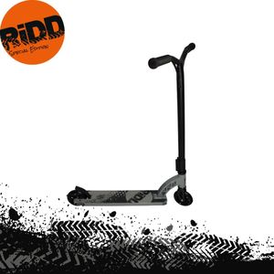 RiDD Stunt Scooter - Special Edition - Stunt Step - Step - Smoke Grey - Vanaf 8 jaar - ABEC-9 - 110 mm Wielen - Aluminium Velgen - Metalen Rem - Black/Grey - Zwart/Grijs