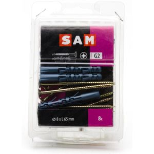 8x SAM Plug lange expansie + schroef 8x65mm 817886 G2