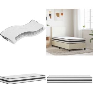 vidaXL Binnenveringmatras middelhard 90x200 cm - Binnenveringmatras - Binnenveringmatrassen - Eenpersoonsmatras - Eenpersoons Matras