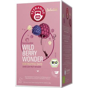 Teekanne - Wild Berry - biologisch - vruchtenthee - luxe piramidezakjes - geschikt voor horeca en kantoor - 8 doosjes