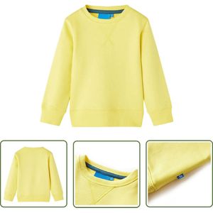 vidaXL Meisjestrui - Kindertrui - Kindertrui 116 lichtgeel - Jongenstrui - Kindermode - Zomertruitjes