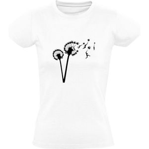 Paardenbloem Dames T-shirt | bloemen | planten | kunst | vliegen