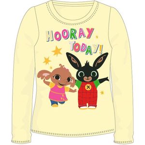 Longsleeve shirt Bing Bunny hooray today! geel maat 116