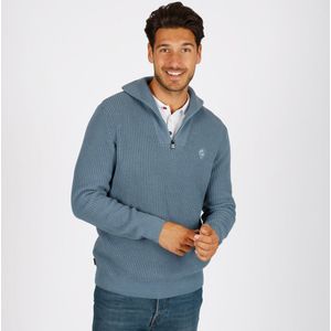 Q1905 - Noordhoek - Gebreide Trui - Midden Grijsblauw