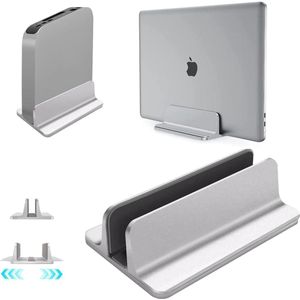 Verticale laptopstandaardhouder - verstelbaar dockformaat - tot 17.3 inch - Lenovo MacBook Pro Air Dell HP Surface iPad gaming-laptops - zilver
