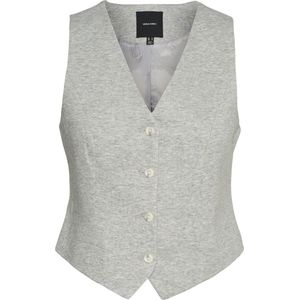 Vero Moda Gilet Vmsvea Sl Short Sweat Vest 10322679 Light Grey Melange Dames Maat - M