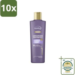 10 x Andrélon – Shampoo – Pro Care – 250 ml - Grootverpakking - Haarversterken - Haarverdikken - Haaruitval Verminderen - Breuk Voorkomen - Ceramide Shampoo