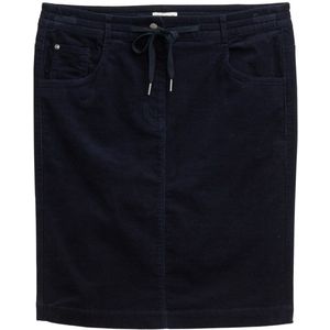 TOM TAILOR - Rok - Donkerblauw - Corduroy - Knielengte