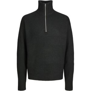 JOROLLIE KNIT HALF ZIP PLS ZWART MAAT 4XL