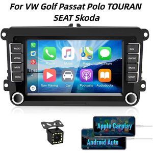 GPS Navigatie Auto Stereo voor VW Golf/Passat 2004-2018 & SEAT/Skoda | 7inch Touchscreen, Draadloos CarPlay & PQ Platform Integratie (ook Polo/TOURAN)