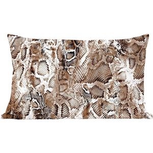 Sierkussens - Kussentjes Woonkamer - 50x30 cm - Dierenprint - Vormen - Bruin