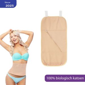 Kawsar Castor Olie Pack voor Buik en Taille - 100% Biologisch Katoen voor Lever Detox en Reiniging - Castor olie wrap - Castor oil pack - Castor olie pakking