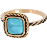 iXXXi Vulring Summer Turquoise Goud | Maat 19 (gewone ringmaat 21)