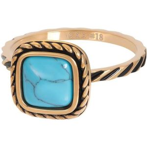 iXXXi Vulring Summer Turquoise Goud | Maat 19 (gewone ringmaat 21)