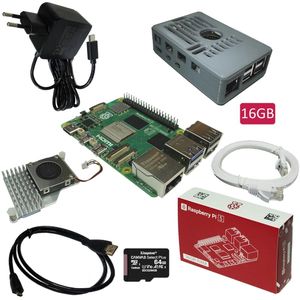 Raspberry Pi 5 starter kit - 16GB - met ventilator - 64GB SD-kaart