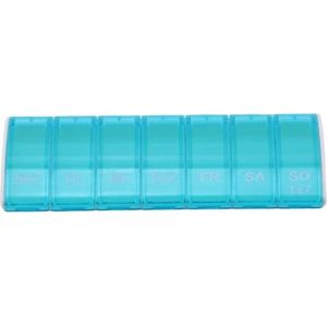 Go Go Gadget - Pillendoos - 7 compartimenten - Medicijndoos - Medicatie op reis - Blauw